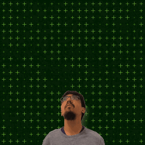 A Man Stands In Front Of A Green Background With The Number 3 + 1 GIF