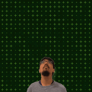 A Man Stands In Front Of A Green Background With The Number 9 And 17 GIF
