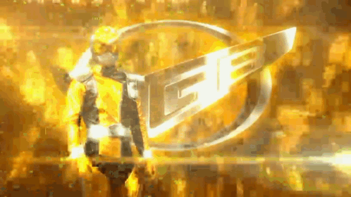A Man Stands In Front Of A Logo That Says Gf GIF