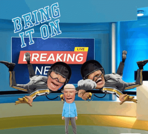 a man stands in front of a sign that says breaking news