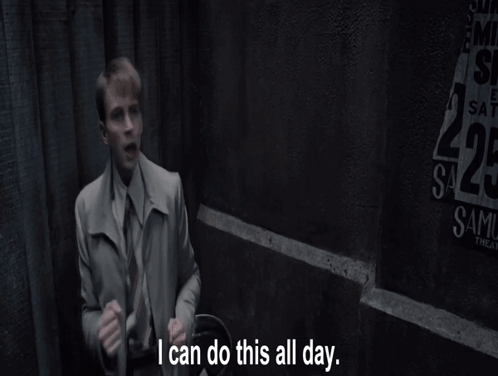 A Man Stands In Front Of A Wall That Says I Can Do This All Day GIF