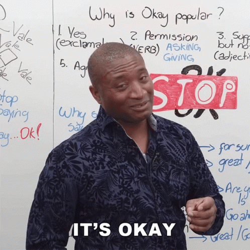 Man In Front Of Stop Sign White Board GIF