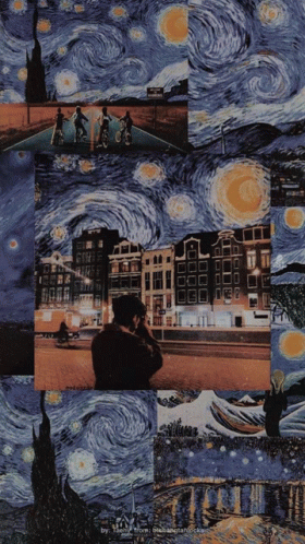 A Man Taking A Picture Of A Starry Night GIF