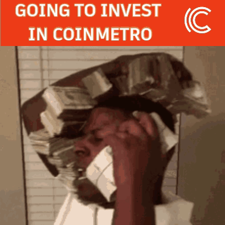 A Man Talking On A Cell Phone With A Stack Of Money On His Head GIF