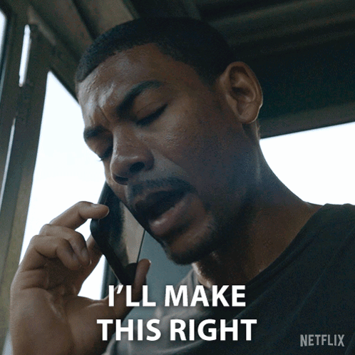 Man Talking On Phone 'I'll Make This Right GIF