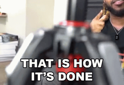 A Man Talking On A Cell Phone With The Words That Is How It 'S Done On The Bottom GIF