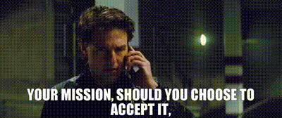 Man Talking On Phone Saying Your Mission Should You Choose To Accept It GIF