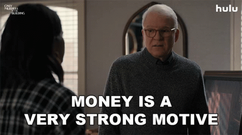 Man Talking To Woman Money Is A Strong Motive GIF