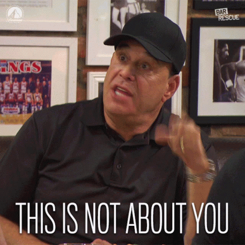Man In Baseball Cap And Black Shirt Says This Is Not About You GIF