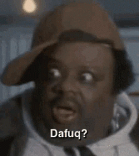 A Man Wearing A Baseball Cap And Tie Is Making A Funny Face And Saying `` Dafug ? '' GIF