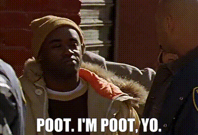 A Man Wearing A Beanie And A Fur Coat Says Poot I 'M Poot Yo GIF