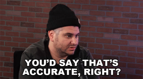Man In Beanie Says That's Accurate GIF