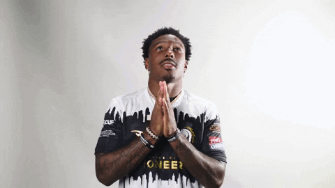 A Man Wearing A Black And White Shirt That Says Pioneer On It GIF