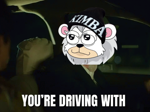 A Man Wearing A Black Beanie That Says Kimba On It GIF