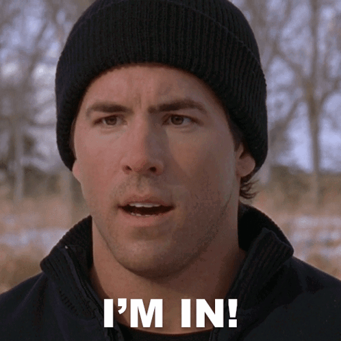 A Man Wearing A Black Hat And A Black Jacket Says I 'M In GIF