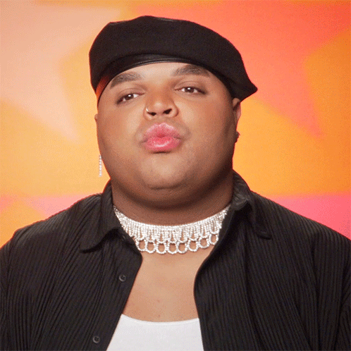 Man In Black Hat Blowing Kiss GIF