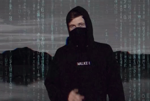 A Man Wearing A Black Hoodie That Says Walker GIF