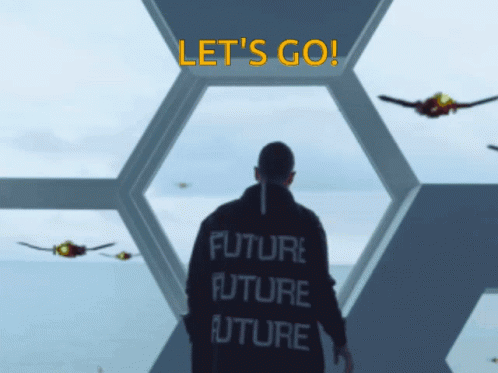 A Man Wearing A Black Jacket That Says Future Future Future GIF