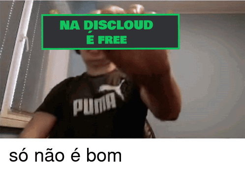 A Man Wearing A Black Puma Shirt Is Standing In Front Of A Sign That Says Na Disccloud E Free GIF
