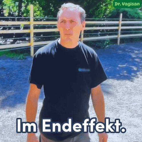Man In Black Shirt Says Im Endefekt GIF