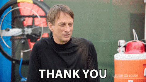 A Man Wearing A Black Shirt Says Thank You GIF