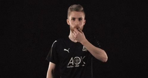 A Man Wearing A Black Shirt That Says Aok GIF