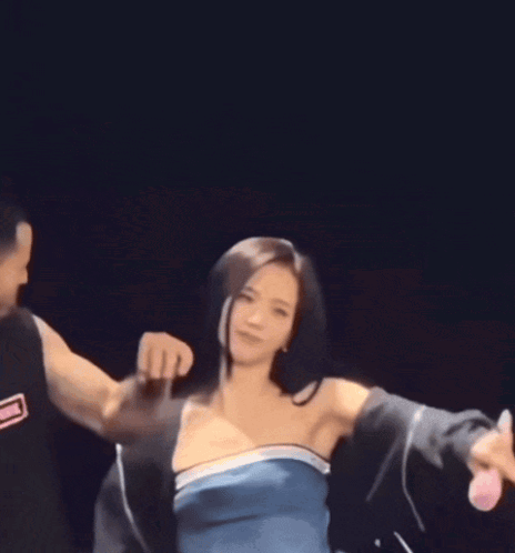 A Man Wearing A Black Shirt That Says Black Pink GIF