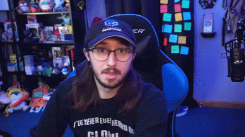A Man Wearing A Black Shirt That Says I 'Ve Never Ever Heard Of Clouds GIF