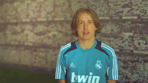 A Man Wearing A Blue Adidas Bwin Jersey GIF