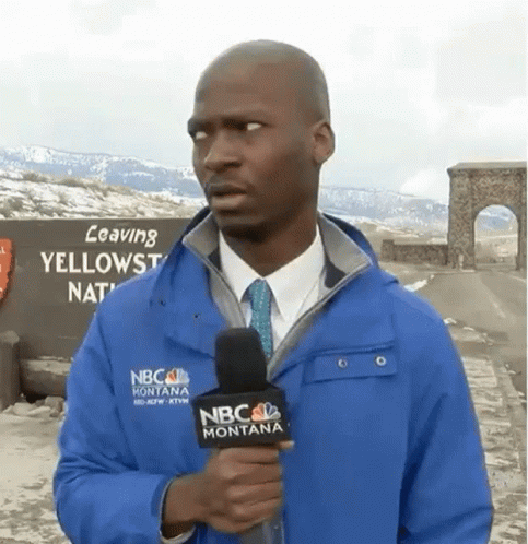 A Man Wearing A Blue Jacket With Nbc Montana On It GIF