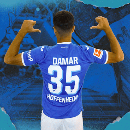 A Man Wearing A Blue Jersey With The Number 35 On The Back GIF