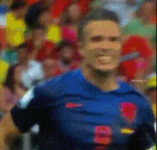 a man wearing a blue nike shirt with the number 8 on it