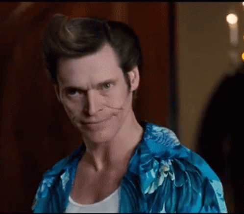 Man Smiling In Blue Shirt And White Tank Top GIF