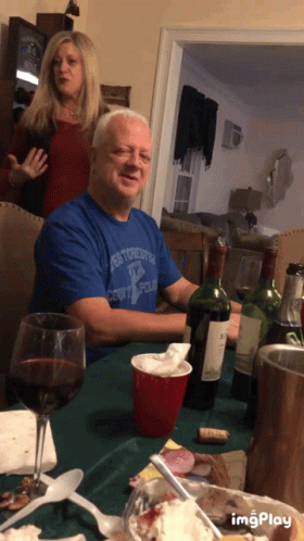 A Man Wearing A Blue Shirt That Says New Toronto Scouts Club GIF
