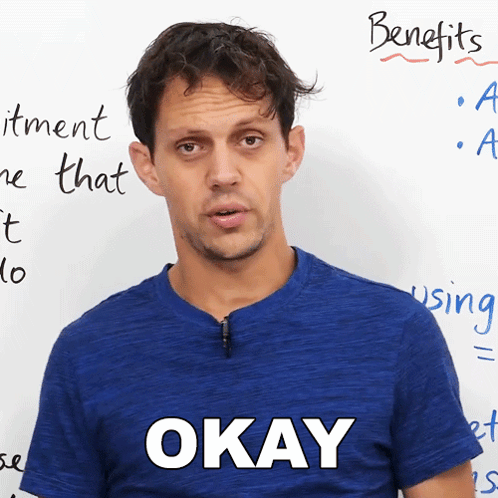 Man Wearing Blue Shirt With Okay GIF
