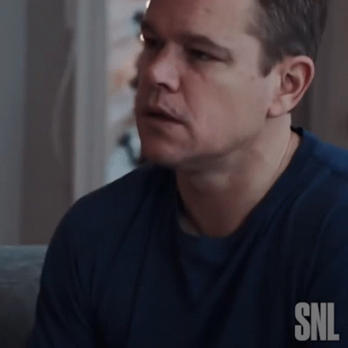 A Man Wearing A Blue Shirt With The Word Snl On The Back Of It GIF