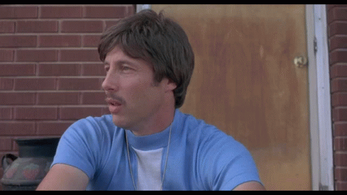 A Man Wearing A Blue Shirt With The Words Right On Written On It GIF