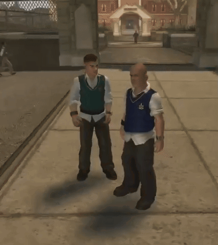 A Man Wearing A Blue Vest With A Crest On It GIF