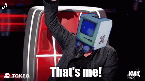 A Man Wearing A Box On His Head Says That 'S Me GIF