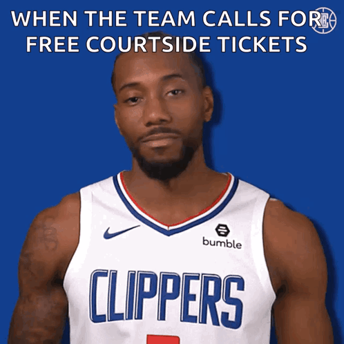 A Man Wearing A Clippers Jersey Gives A Thumbs Up GIF