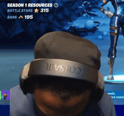 A Man Wearing A Corsair Hat Is Playing A Game GIF