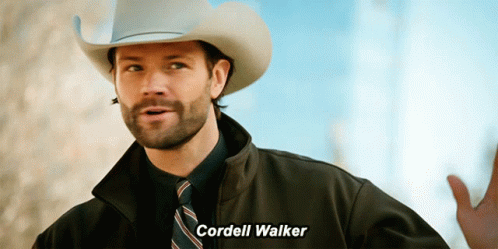 a man wearing a cowboy hat and tie is called cordell walker