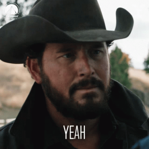 A Man Wearing A Cowboy Hat Says Yeah GIF