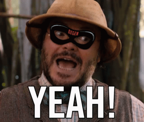 A Man Wearing A Degen Mask And A Hat Says Yeah GIF