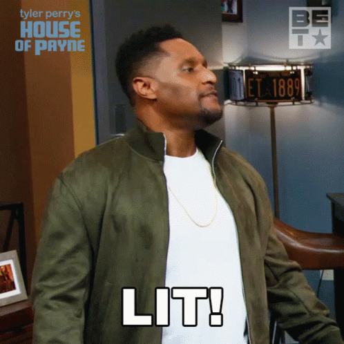 A Man Wearing A Green Jacket Says Lit GIF