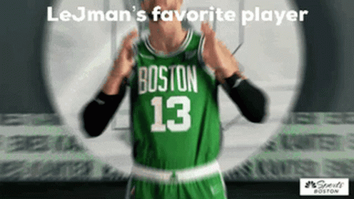 A Man Wearing A Green Jersey With The Number 13 GIF