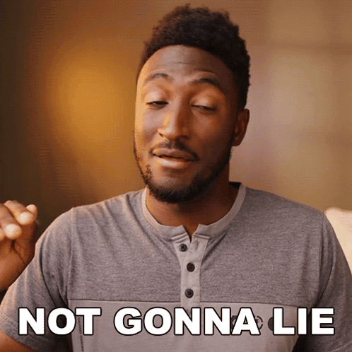 Man In Grey Shirt Says Not Gonna Lie GIF