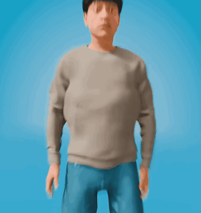 Man In Grey Sweater And Blue Jeans GIF