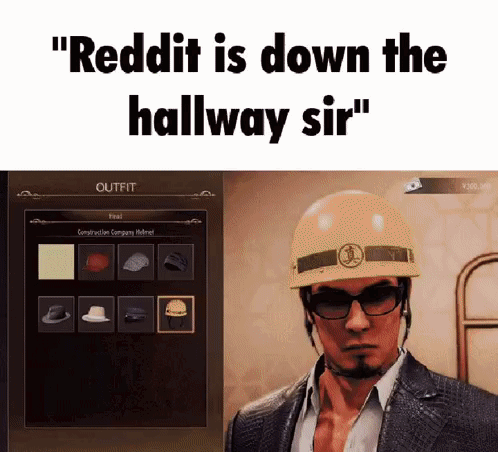 A Man Wearing A Hard Hat And Sunglasses Is In A Video Game . GIF