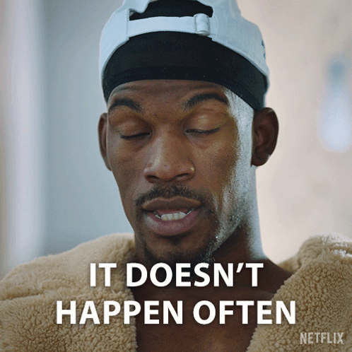 A Man Wearing A Hat And A Blanket Says It Does N't Happen Often GIF